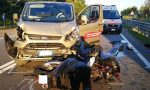 Scontro tra van e scooter: lunghe code e traffico paralizzato sulla Vigevanese