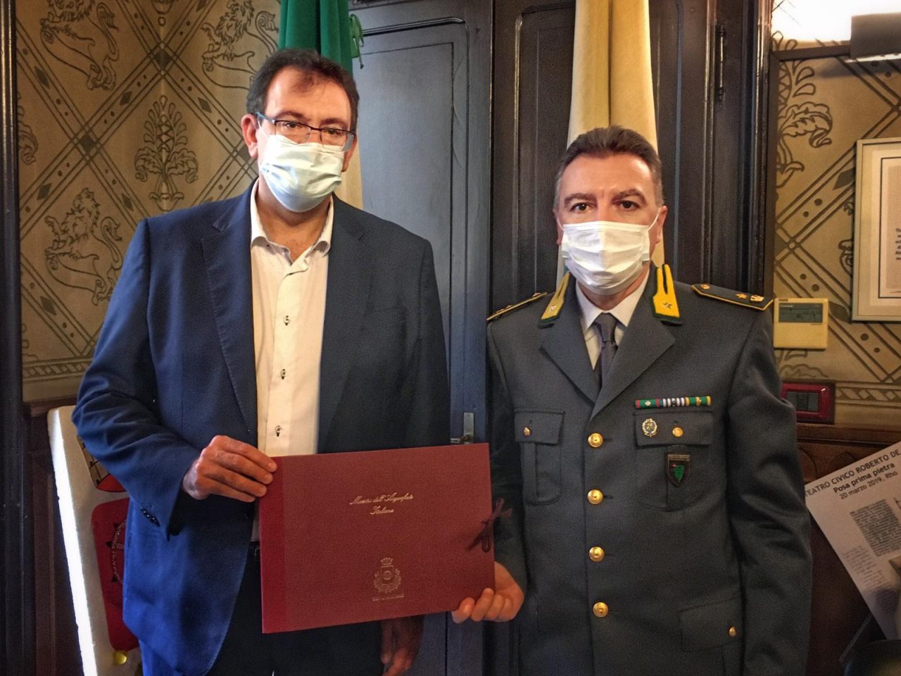 Il sindaco di Rho incontra il neo comandante del Gruppo di Legnano della Guardia di Finanza