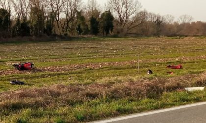 Scontro auto-moto, elisoccorso a Morimondo