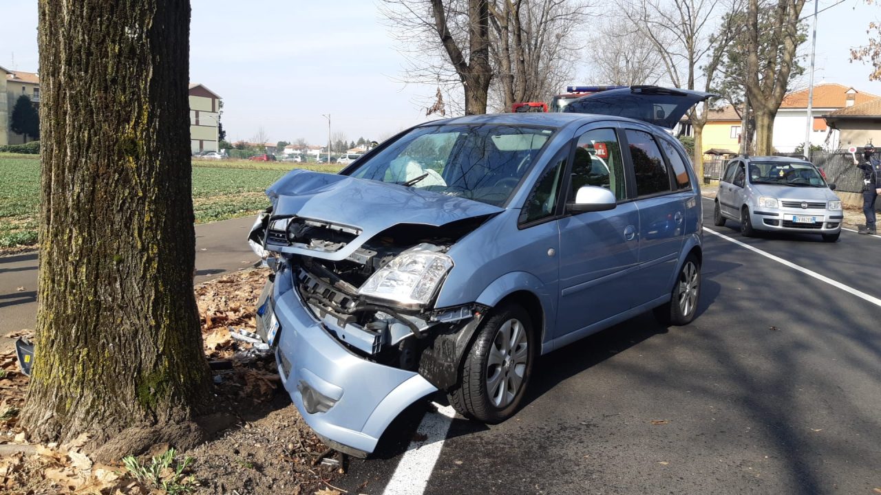 80enne finisce con l’auto contro un albero