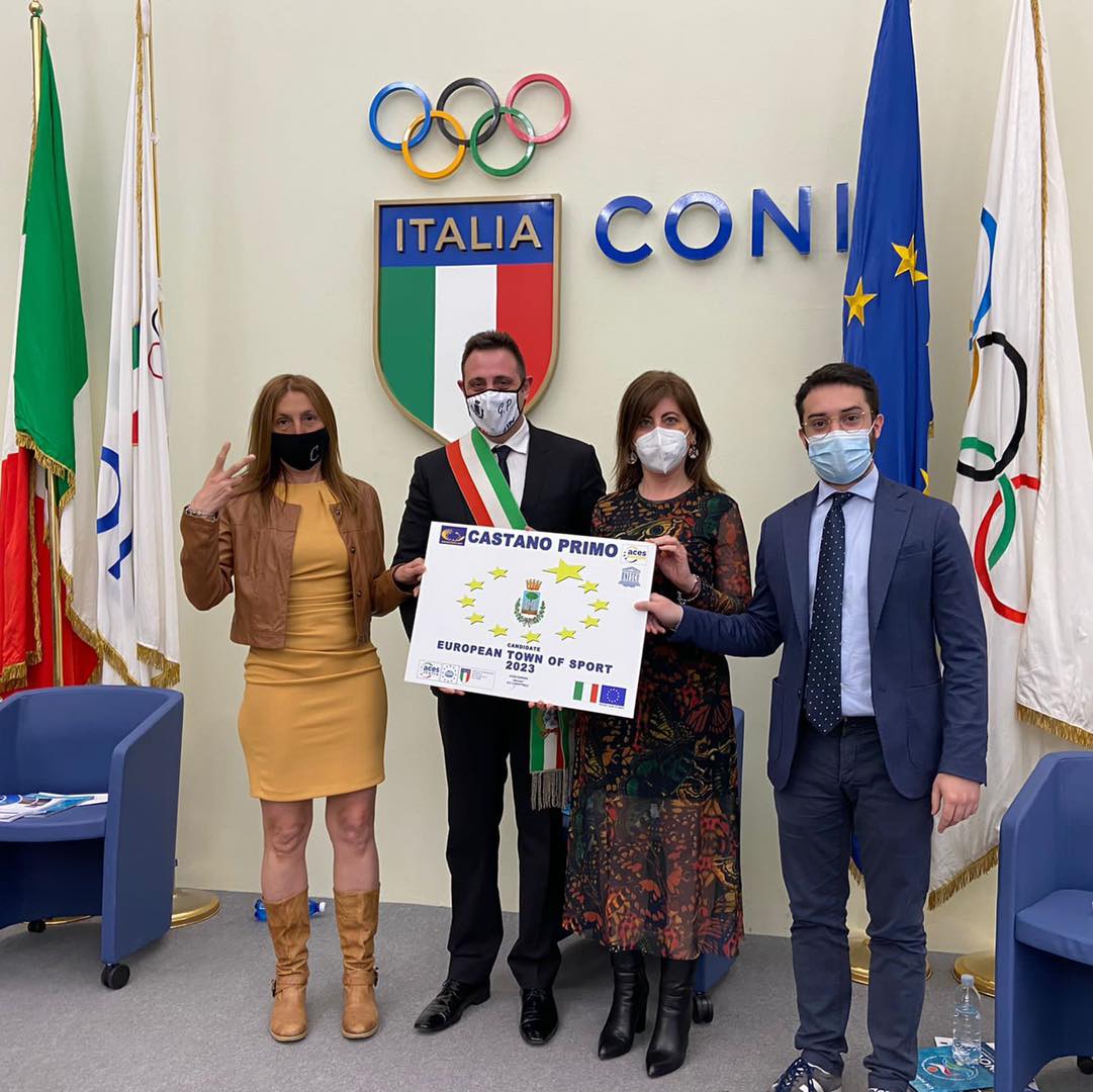 A Roma per candidare ufficialmente Castano a Comune Europeo dello Sport