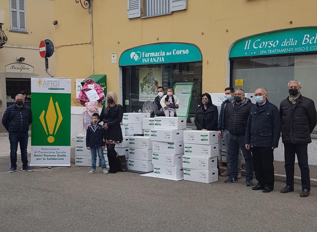 Afigi dal cuore grande: donati cento pacchi alimentari