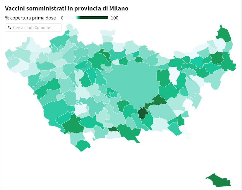 Come procedono i vaccini nel Milanese? I dati Comune per Comune