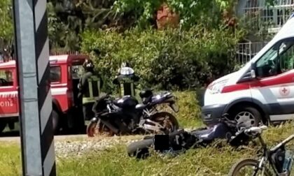 Incidente auto moto alla rotonda del Bennet
