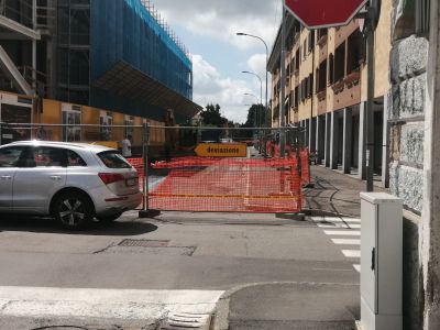 Via Castelli Fiorenza chiusa per lavori (nel tratto via Dante via San Giorgio)