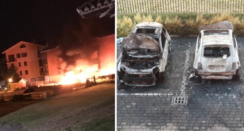 Due auto divorate dalle fiamme nella notte a Gaggiano