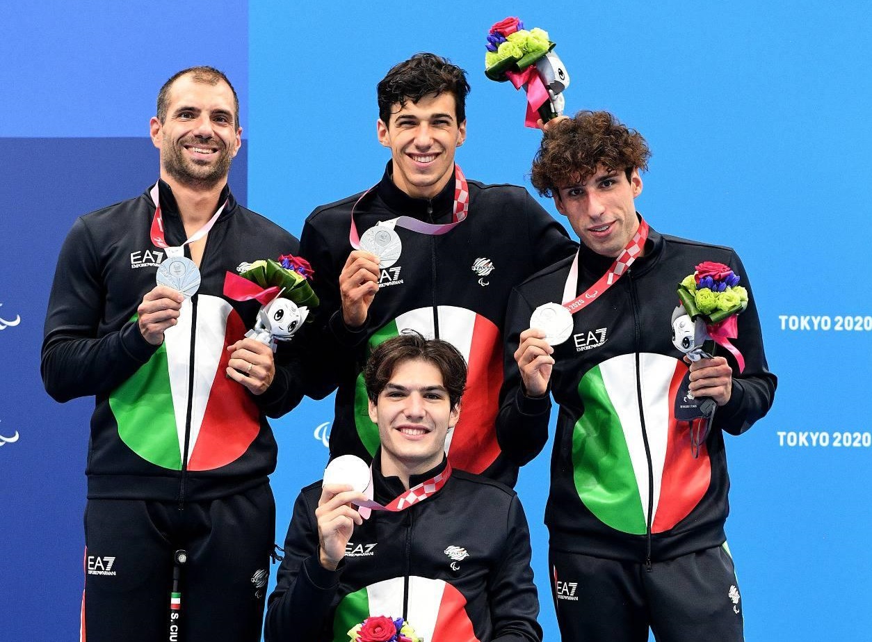Paralimpiadi, argento per Barlaam con la 4X100 stile libero