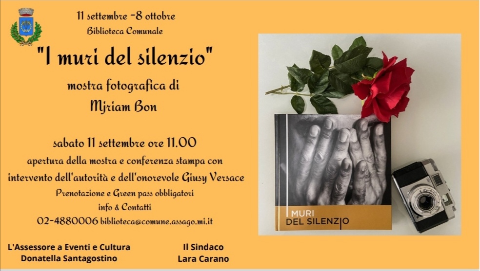 Mostra fotografica “I muri del silenzio” di Myriam Bon, a favore delle vittime di violenza