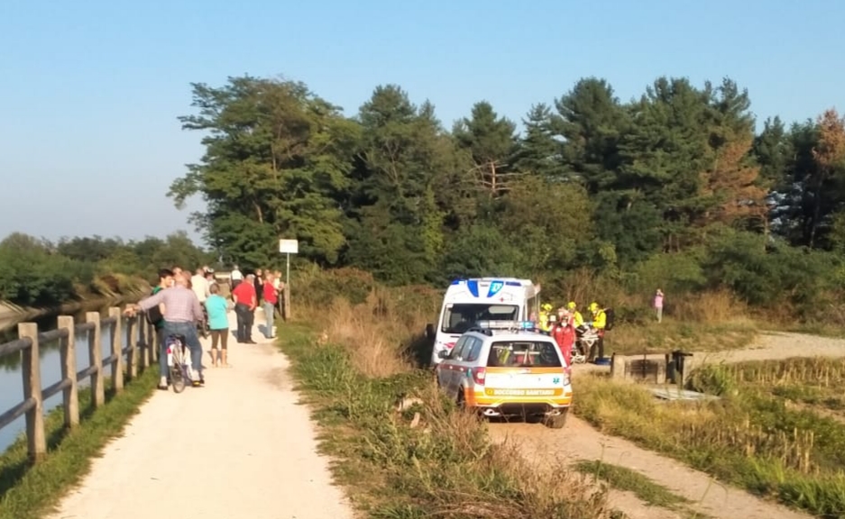 Malore per un ciclista: elitrasportato in ospedale