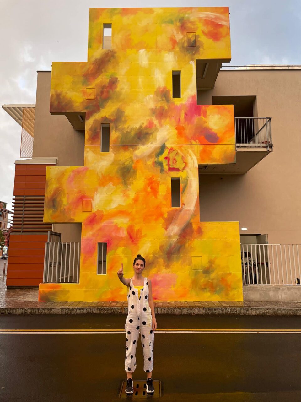 Raisa Nosova al lavoro: “Vi racconto il mio murales”