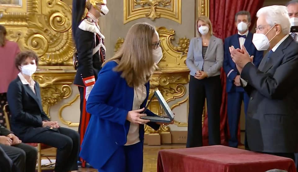 La ricercatrice inverunese Colombo Dugoni premiata dal presidente Mattarella