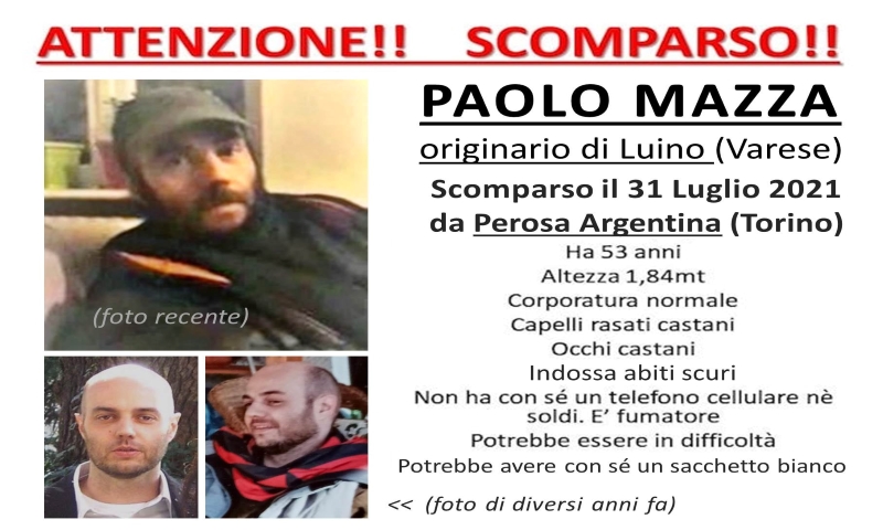 Scomparso da più di due mesi, amici e familiari continuano le ricerche