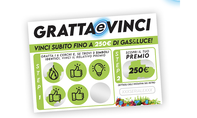 Aumento tariffe luce e gas? Con Nuovenergie, gratta e vinci gli sconti in bolletta