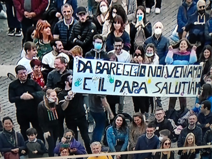 Il papa saluta i ragazzi di Bareggio, Canegrate e San Giorgio