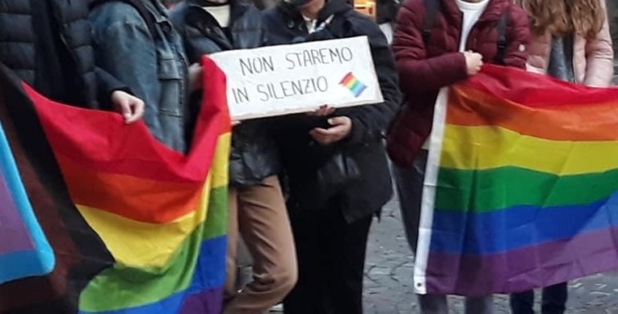 Corteo pacifico in favore del ddl Zan