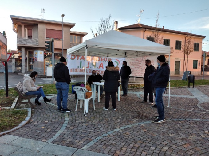 Manifestazione No Green pass a Olcella