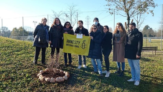 Un albero per celebrare Amnesty International