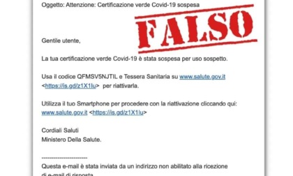 Sospensione Green Pass, la nuova truffa