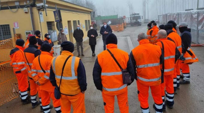 Ecocentro: sopralluogo per verificare lo stato dei lavori