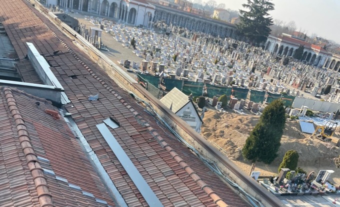 Cimitero: terminato l’intervento di ripristino delle coperture