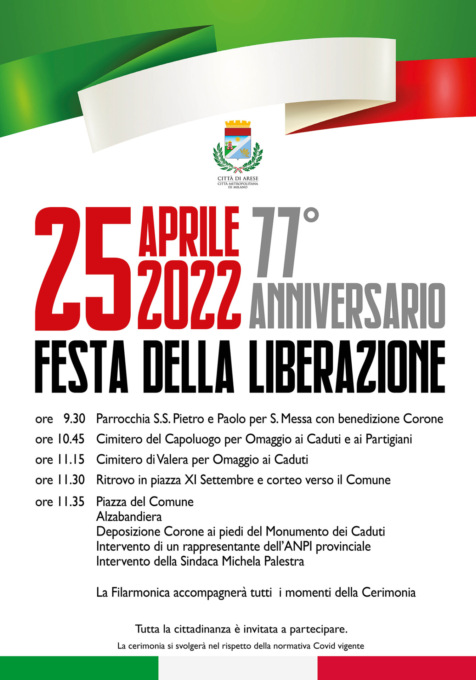 La “Festa della Liberazione” torna aperta a tutti dopo due anni di pandemia