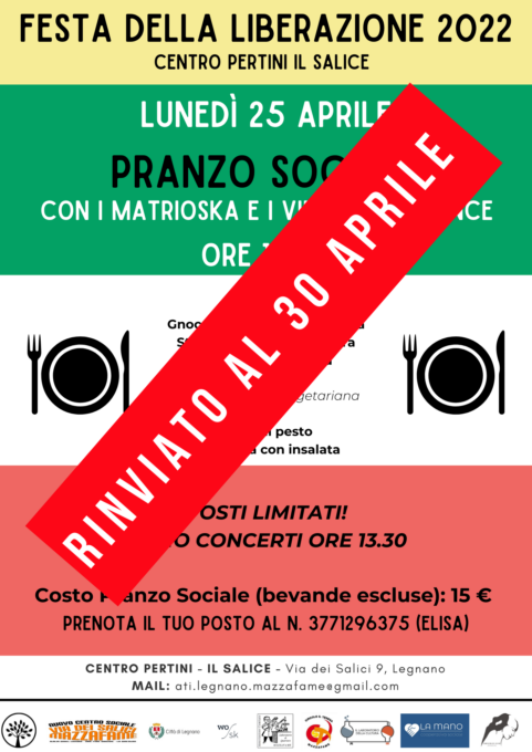 Festa della Liberazione 2022 al Centro Pertini rinviata