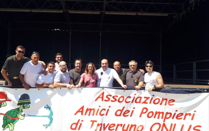 In festa insieme ai Vigili del fuoco