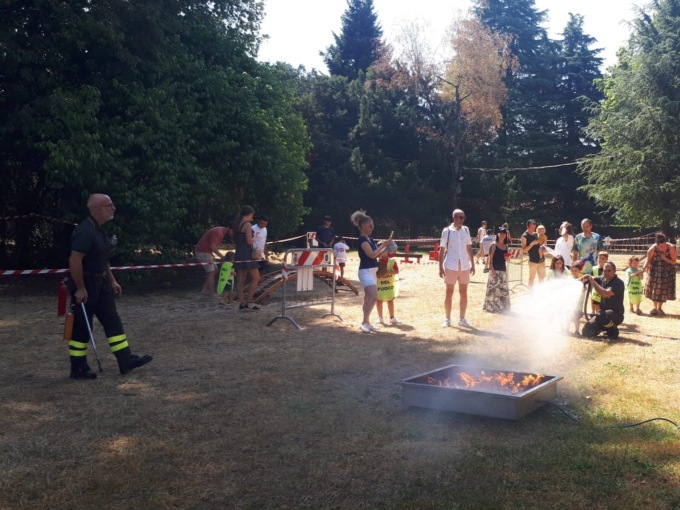 In festa insieme ai Vigili del fuoco