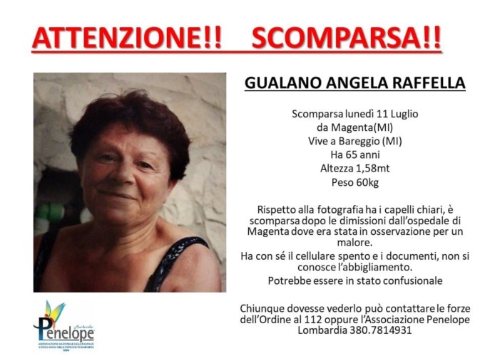 Ritrovata la donna scomparsa da Magenta