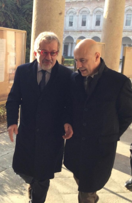 Il sindaco Del Gobbo saluta Roberto Maroni