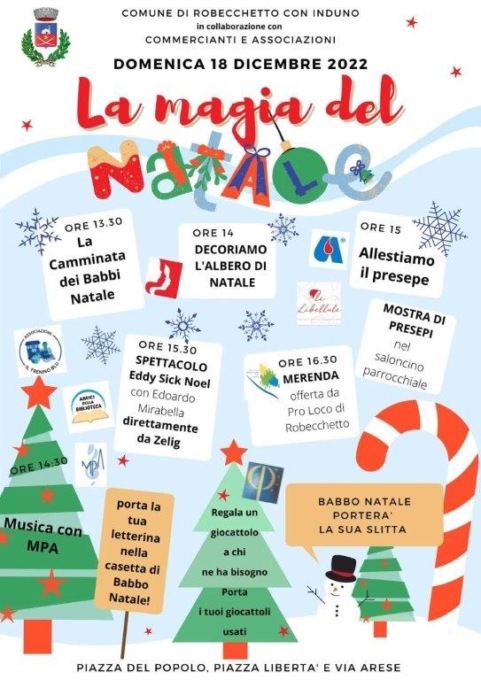 Natale a Robecchetto tra musica sacra, Babbo Natale e presepe