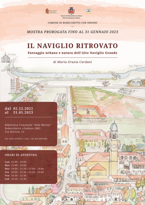 Trenta acquarelli per disegnare il Naviglio: a Robecchetto la mostra della Cardani