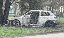 Si schianta contro un albero e l'auto prende fuoco