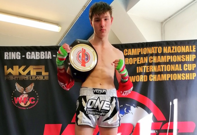 Il rhodense Dascanio è campione europeo U18 di Muay Thai