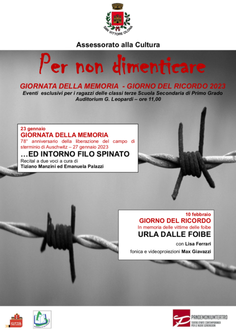Uno spettacolo a scuola per non dimenticare