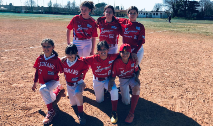 L’under 13 del Softball Legnano in campo a Malnate