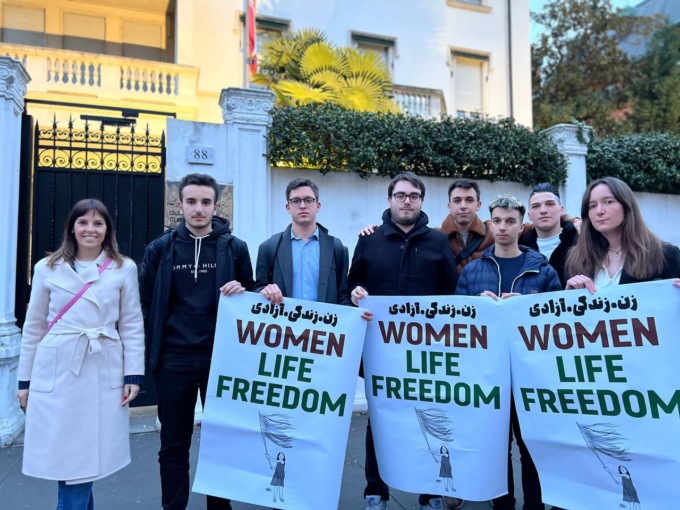 Presidio della Lega in difesa delle donne iraniane