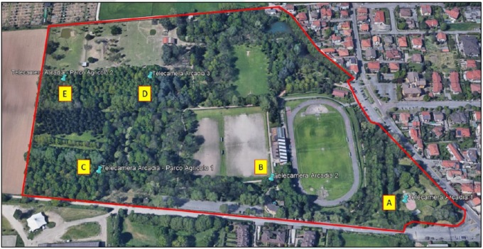 Cinque telecamere al Parco Arcadia: il progetto