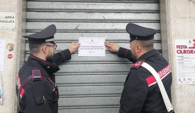 Il questore chiude il Bar del Corso a Bareggio per 10 giorni