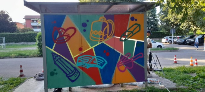Restyling ricco di colori in paese