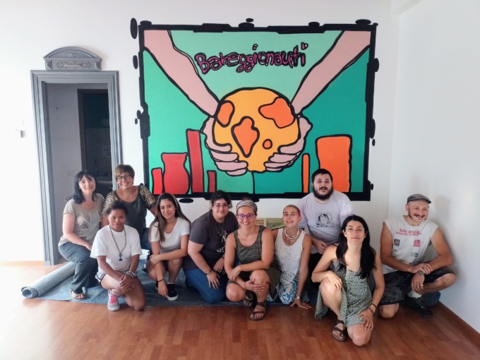 I Bareggionauti realizzano un murales