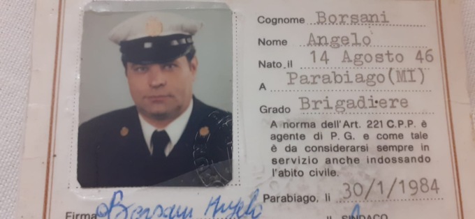 Parabiago in lutto per la scomparsa dello storico vigile Angelo Borsani