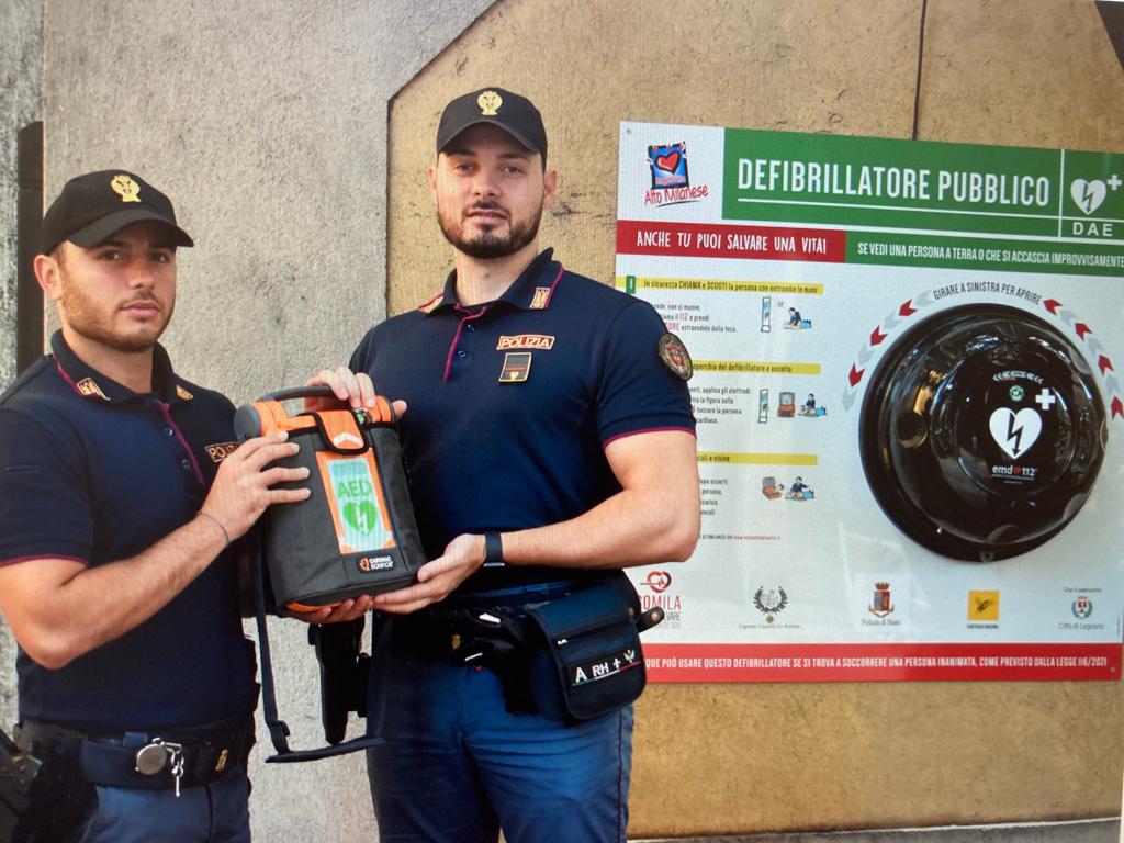 LEGNANO defibrillatore polizia di stato