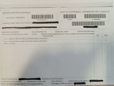 «La risonanza? Torni a luglio 2024»