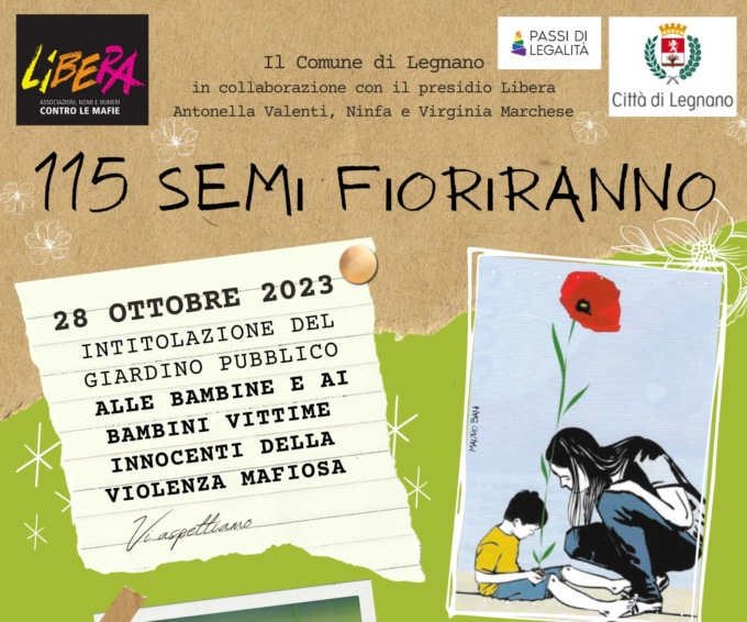 Un giardino pubblico dedicato ai bambini vittime innocenti delle mafie