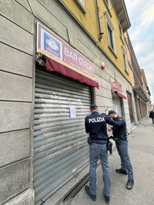 Chiuso per 10 giorni dal Questore il bar Giada