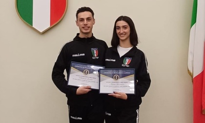 I campioni di ballo Moorea e Sebastiano premiati al Coni