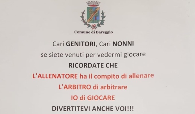 Nuovi cartelli nei centri sportivi: “Non urlate e non insultate”