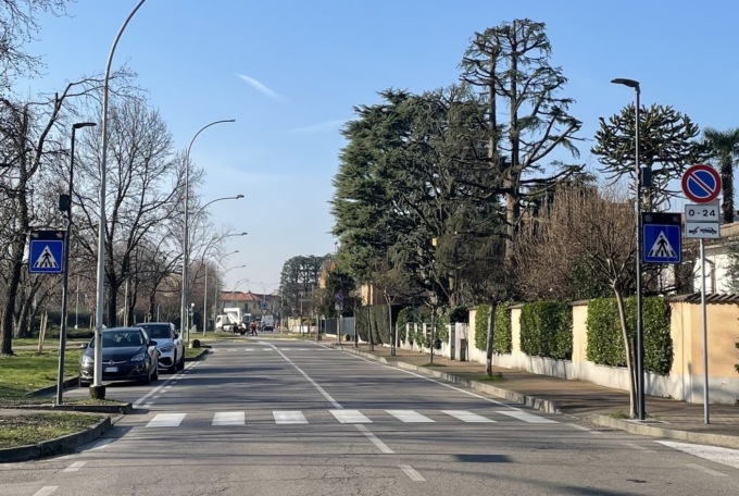 Nuovo attraversamento pedonale luminoso a Cusago