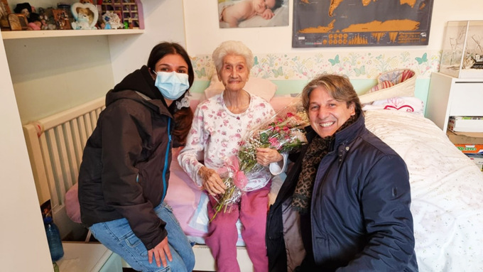 Marcallo in festa per nonna Luigia